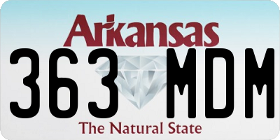 AR license plate 363MDM