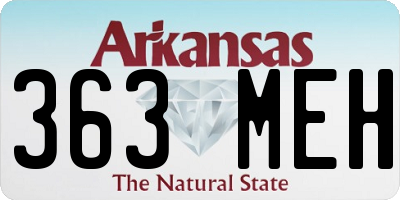 AR license plate 363MEH