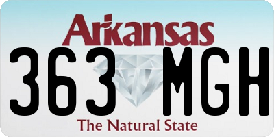 AR license plate 363MGH