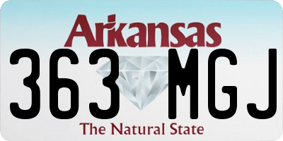 AR license plate 363MGJ