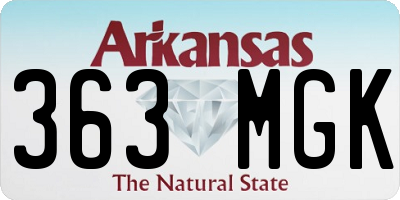AR license plate 363MGK