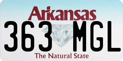 AR license plate 363MGL