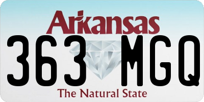 AR license plate 363MGQ