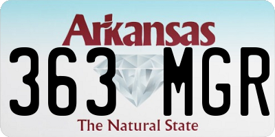 AR license plate 363MGR