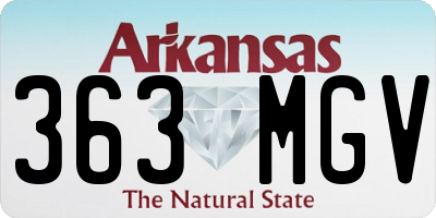 AR license plate 363MGV