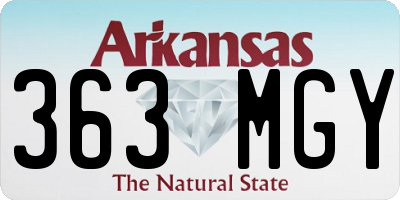 AR license plate 363MGY