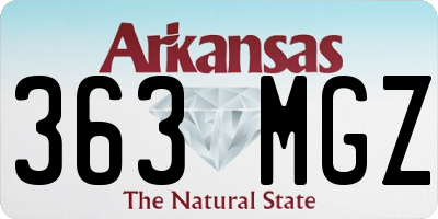 AR license plate 363MGZ