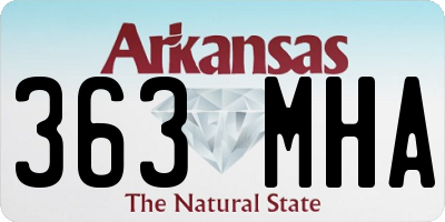 AR license plate 363MHA