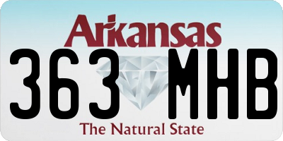 AR license plate 363MHB