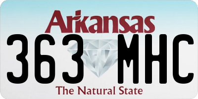 AR license plate 363MHC