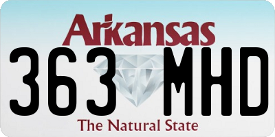AR license plate 363MHD