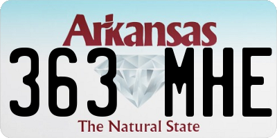 AR license plate 363MHE