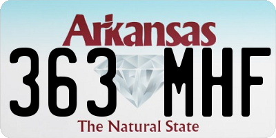 AR license plate 363MHF