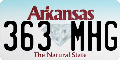 AR license plate 363MHG