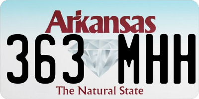 AR license plate 363MHH
