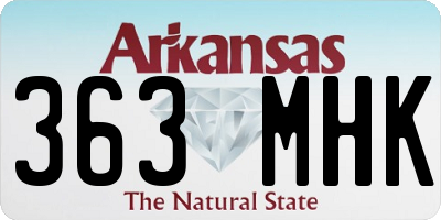 AR license plate 363MHK