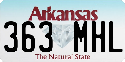 AR license plate 363MHL