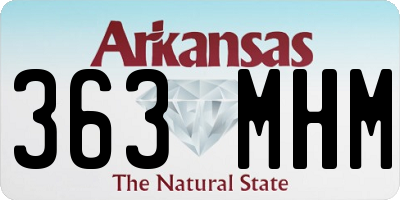 AR license plate 363MHM