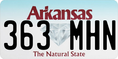 AR license plate 363MHN