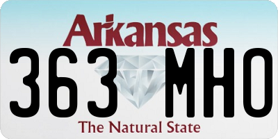 AR license plate 363MHO