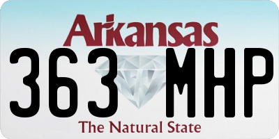 AR license plate 363MHP