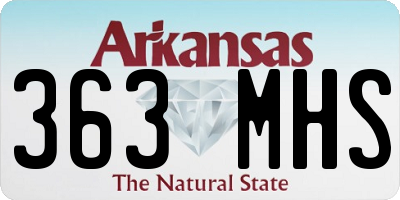 AR license plate 363MHS