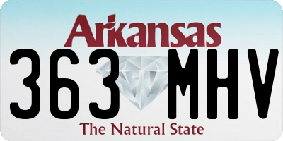 AR license plate 363MHV
