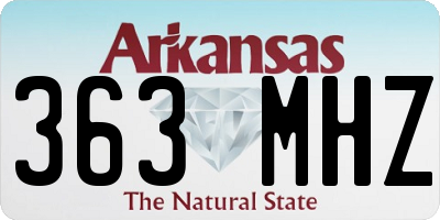 AR license plate 363MHZ