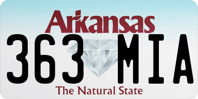 AR license plate 363MIA