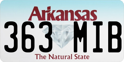 AR license plate 363MIB