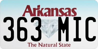 AR license plate 363MIC