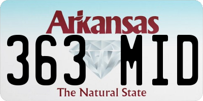 AR license plate 363MID