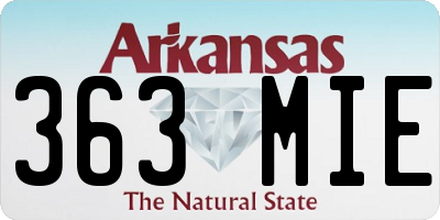 AR license plate 363MIE