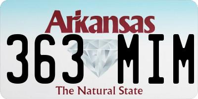 AR license plate 363MIM