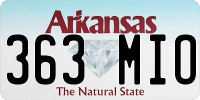 AR license plate 363MIO