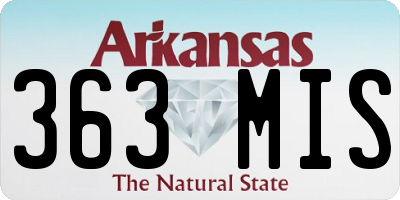 AR license plate 363MIS