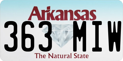 AR license plate 363MIW