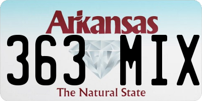 AR license plate 363MIX