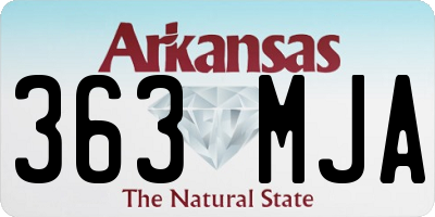 AR license plate 363MJA