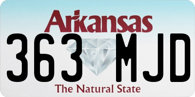 AR license plate 363MJD