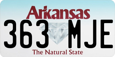 AR license plate 363MJE
