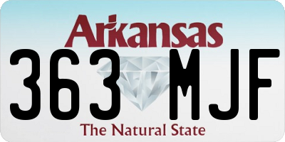 AR license plate 363MJF