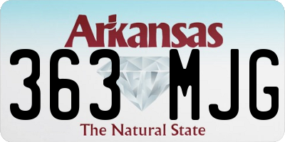 AR license plate 363MJG