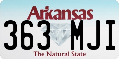 AR license plate 363MJI