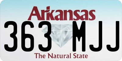 AR license plate 363MJJ