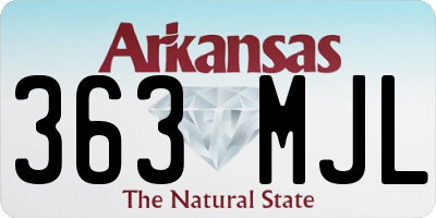AR license plate 363MJL