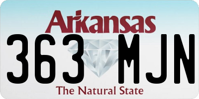 AR license plate 363MJN