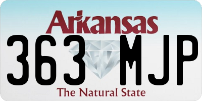 AR license plate 363MJP