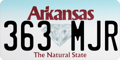 AR license plate 363MJR