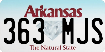 AR license plate 363MJS